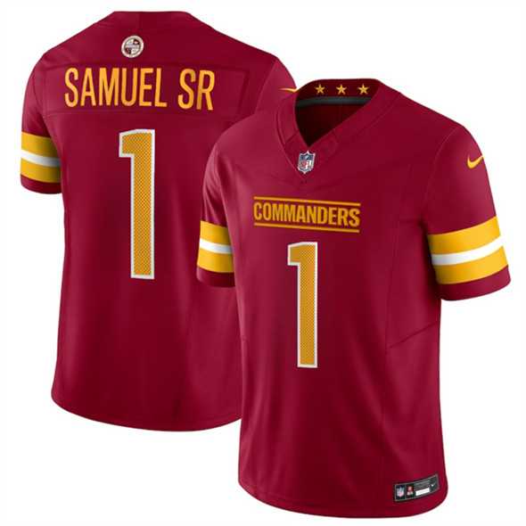 Men & Women & Youth Washington Commanders #1 Deebo Samuel Sr Burgundy 2025 F.U.S.E. Vapor Limited Stitched Jersey->washington commanders->NFL Jersey